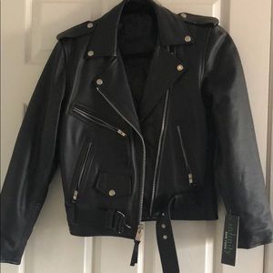Black leather jacket